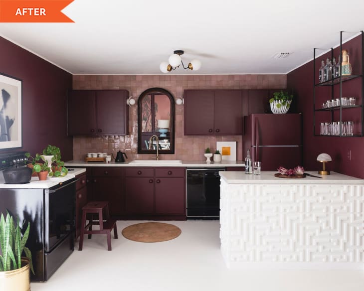 Purple-Red Kitchen Redo - Before and After Photos | Apartment Therapy